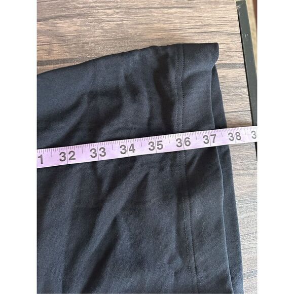 Boston Proper Black 3/4 sleeve nylon spandex mini dress square neckline size m - Picture 7 of 8